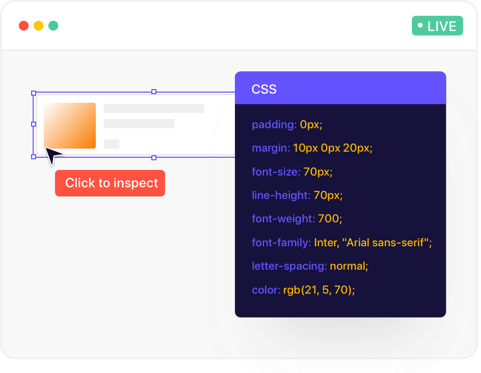 ruttl feature to inspect CSS code ruttl feature to inspect CSS code